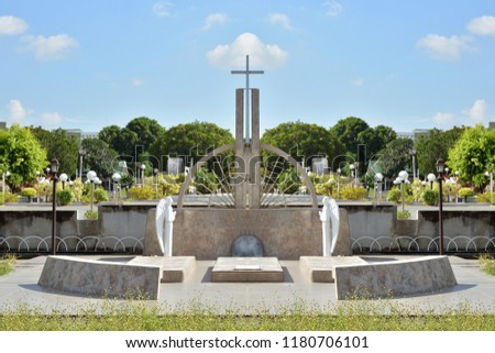 Photo of a modern and classy cemetery in high resolution