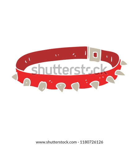 flat color illustration of dog collar