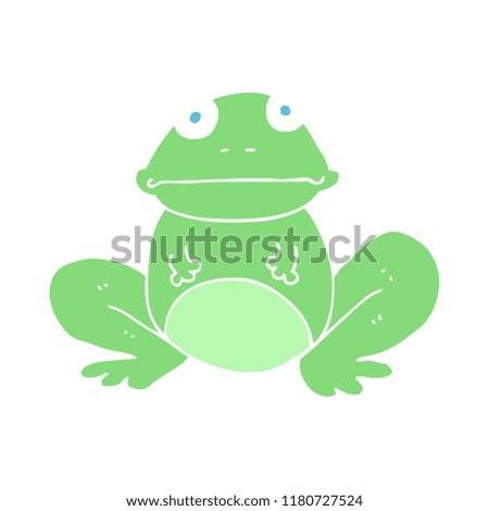 flat color illustration of frog