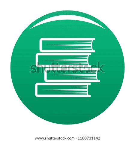 Book student icon. Simple illustration of book student vector icon for any design green
