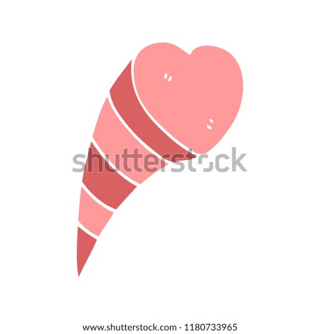 flat color style cartoon love heart symbol