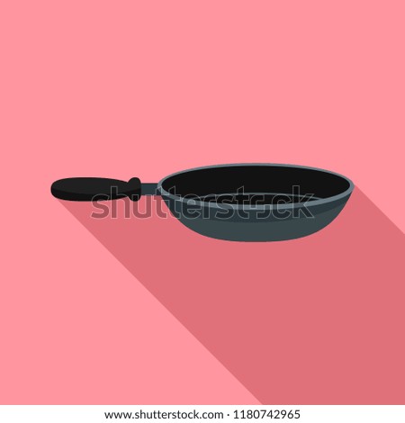 Fry pan icon. Flat illustration of fry pan vector icon for web design