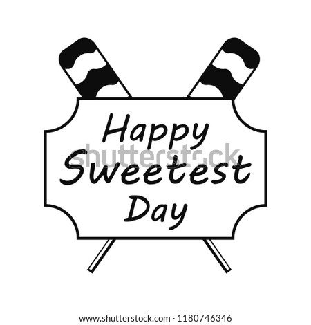 Lollipop sweet day logo. Simple illustration of lollipop sweet day vector logo for web design isolated on white background
