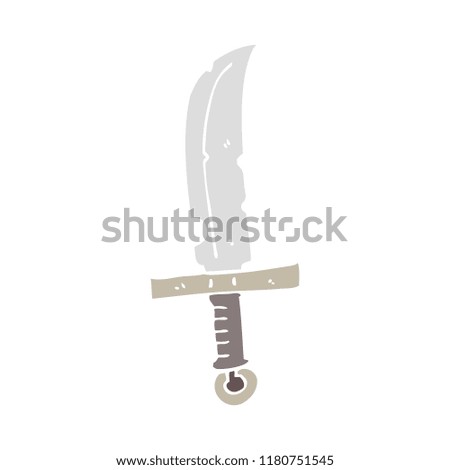 flat color illustration of knife