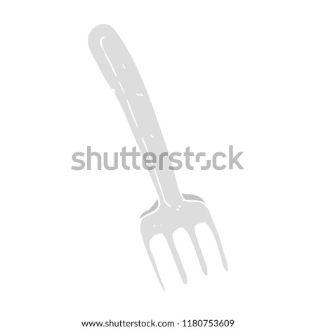 flat color illustration of fork