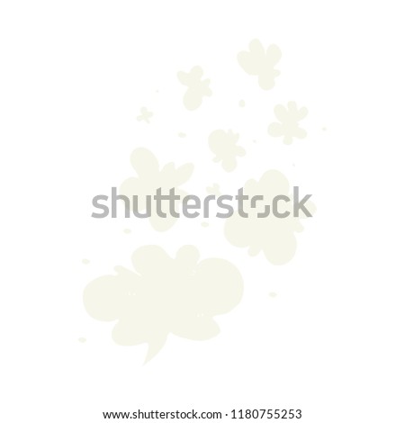 flat color illustration of decorative smoke puff elements
