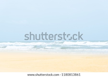 At sunset period, Tropical beach with Blue sky and clear sea. the summer beach to take a vacation period for relaxing.