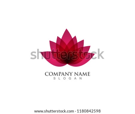 Beauty Vector and logo Lotus Flower Sign for Wellness, Spa and Yoga Illustration
