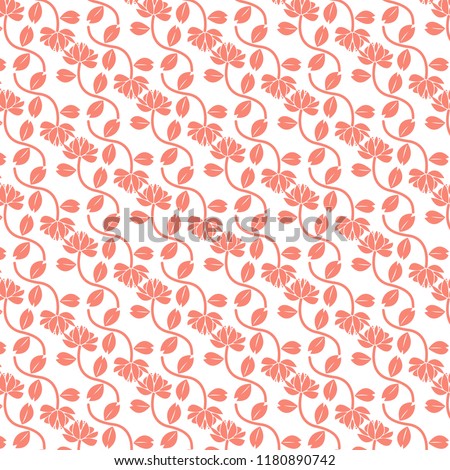 Vector red flower pattern