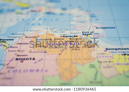 Venezuela map background