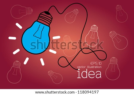 light bulb idea vector illustration