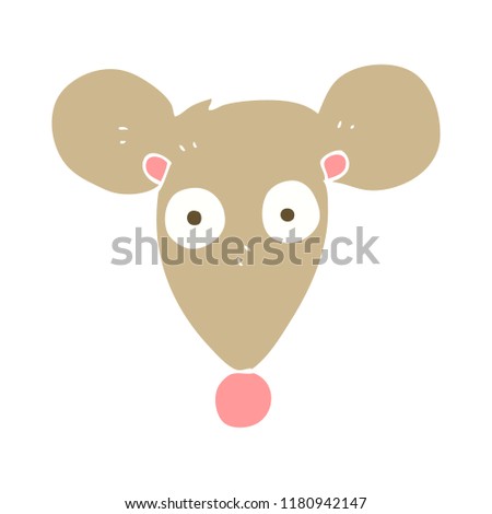 flat color illustration of mouse