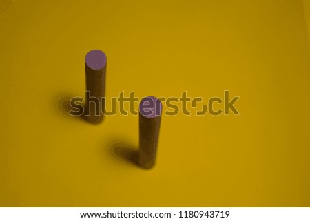 yellow background purple chalk