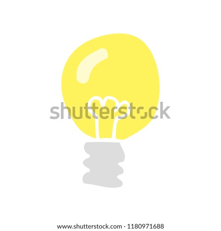 flat color illustration of light bulb