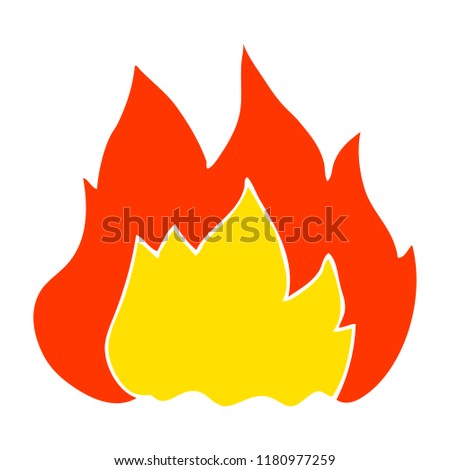 flat color illustration of fire