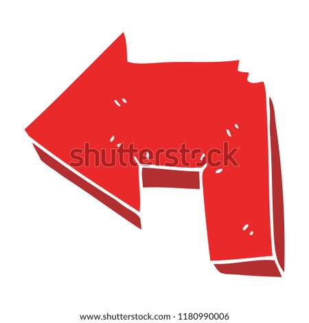 flat color illustration of direction arrow