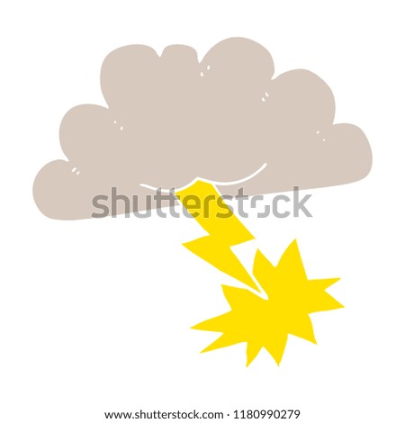 flat color illustration of storm cloud