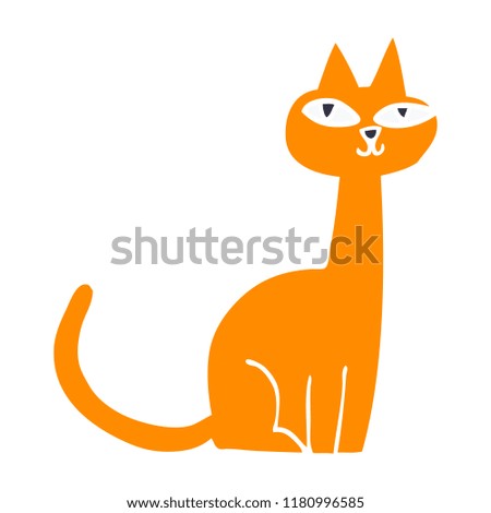 cartoon doodle cat