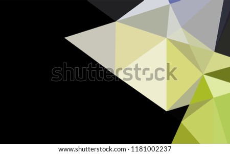 Dark Green vector shining hexagonal pattern. Shining illustration, which consist of triangles. A completely new design for your business.