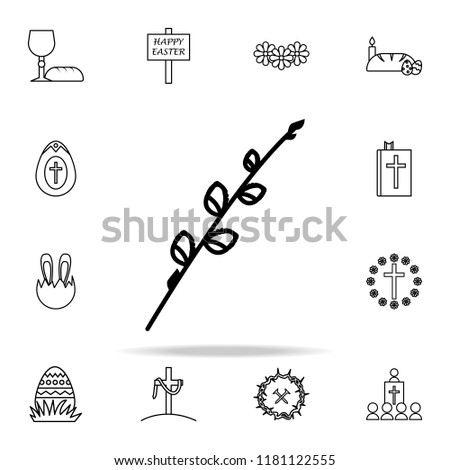 easter branch icon. Easter icons universal set for web and mobile on white background
