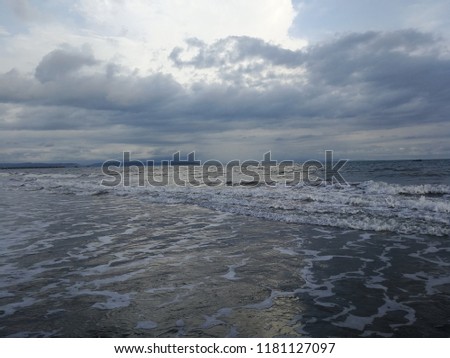 View of the sea under a cloudy sky