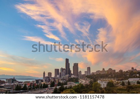 Classic Seattle View at Sunset
