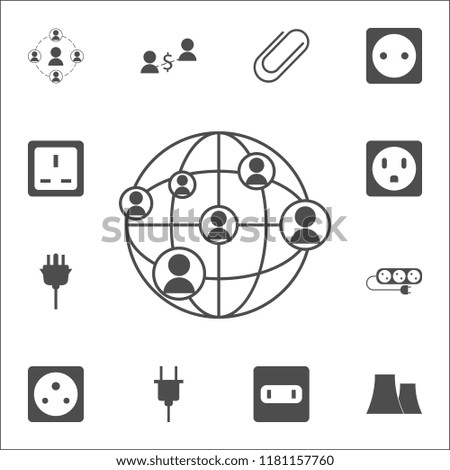 global communication of people icon. web icons universal set for web and mobile