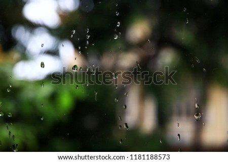 rain on glass window
