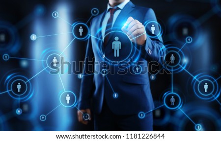 Human Resources HR management Recruitment Employment Headhunting Concept. Royalty-Free Stock Photo #1181226844
