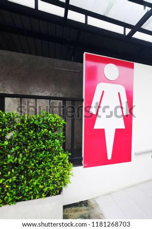 Female bathroom sign 
