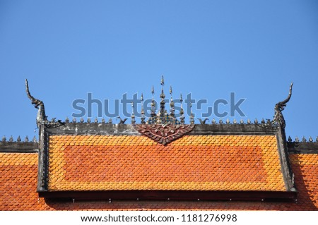 Beautiful roof of temple in Luang Prabang, Loas
