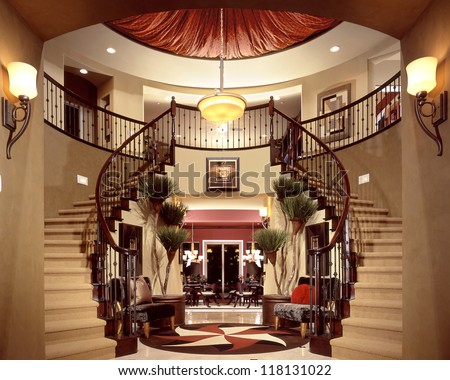 Beautiful Entry Staircase This Luxury Stairway Entry Architecture Stock Images, Photos of Staircase, Living room, Dining Room, Bathroom, Kitchen, Bed room, Office, Interior photography. Royalty-Free Stock Photo #118131022