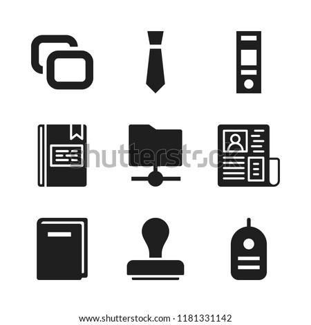 print icon. 9 print vector icons set. book, stamp and label icons for web and design about print theme