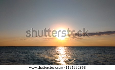 Beautiful Sunset at 
Aegean Sea, Samothrace Island, Greece.