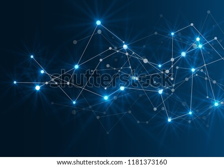Abstract futuristic network. Vector illustration. Royalty-Free Stock Photo #1181373160