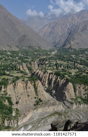 Landscape of Karakorum mountains 