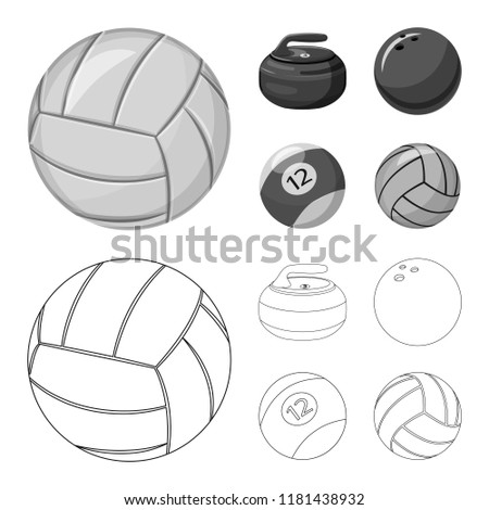 Vector illustration of sport and ball sign. Collection of sport and athletic vector icon for stock.