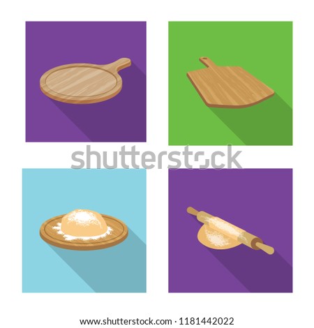 Isolated object of pizza and food icon. Collection of pizza and italy stock symbol for web.