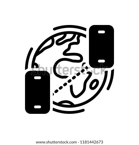 Vector icon for global conference call 