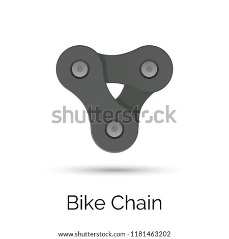 Bicycle chain links 3 pieces - vector logo