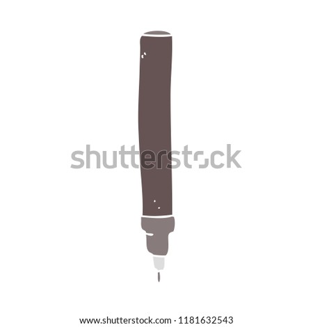 flat color illustration of fineliner pen