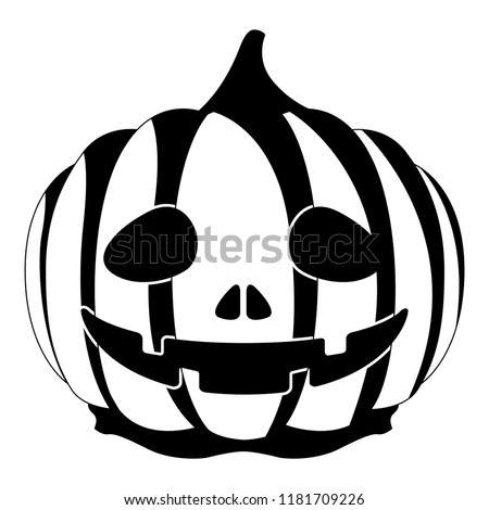 Isolated halloween pumpkin mask. Vector illustration design