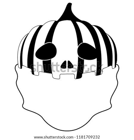 Isolated halloween pumpkin mask. Vector illustration design