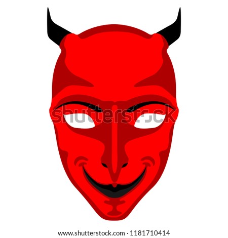 Isolated halloween demon mask. Vector illustration design