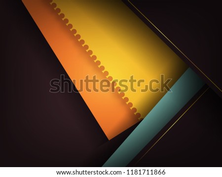 Vector illustration of overlap layout on dark blue papers, abstract background for card template, poster, and invitation.
