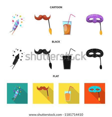 Vector illustration of party and birthday symbol. Collection of party and celebration stock vector illustration.