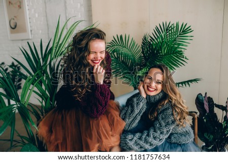 two cheerful sisters