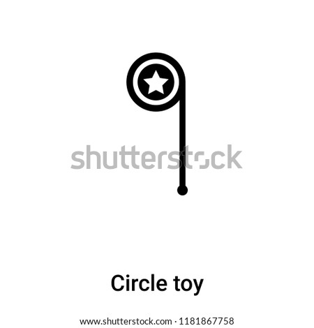 Circle toy icon vector isolated on white background, logo concept of Circle toy sign on transparent background, filled black symbol