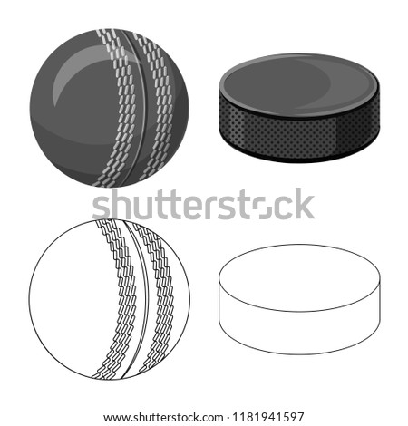 Isolated object of sport and ball icon. Set of sport and athletic stock vector illustration.