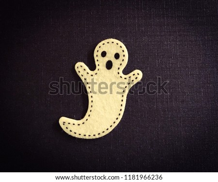 Halloween ghost on a black background
